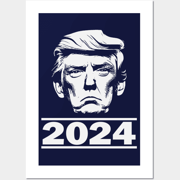 Donald Trump 2024 Mugshot Wall Art by Etopix